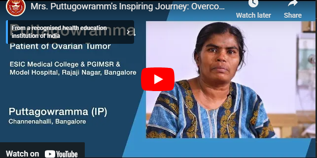 Mrs. Puttugowramms Inspiring Journey Overcoming Abdominal Pain with ESI Support in Banglore.